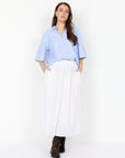 Gestreifte Plus Size Bluse