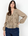 Plus Size Bluse mit Rüschendetails