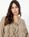 Plus Size Bluse mit Rüschendetails