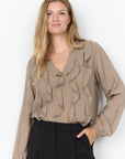 Plus Size Bluse mit Rüschendetails