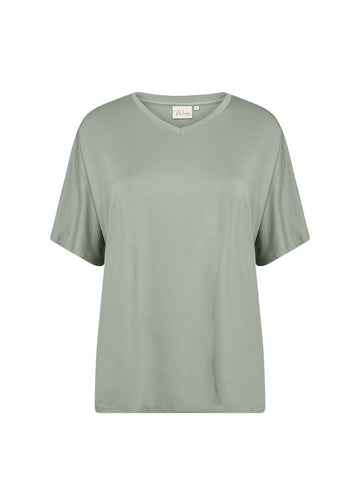 Basic Shirt in leichtem Grün Plus Size