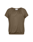 Shirt mit Bund in khaki Plus Size