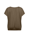 Shirt mit Bund in khaki Plus Size