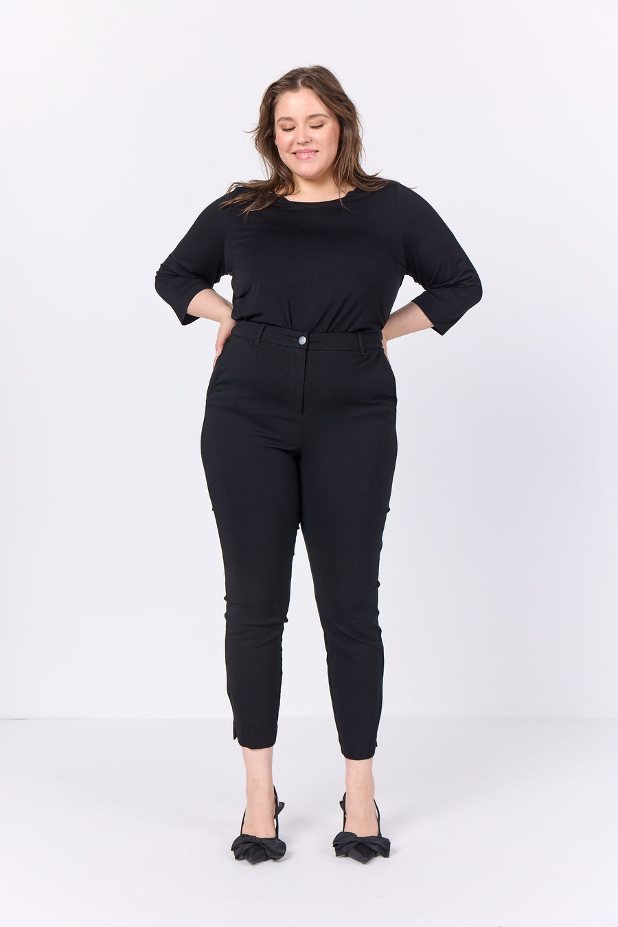 Shirt Plus Size in Schwarz