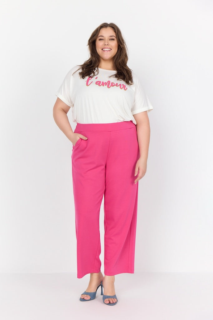 Plus Size Shirt mit pinkem Print