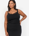 Spitzentop Plus Size in Schwarz