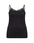 Spitzentop Plus Size in Schwarz