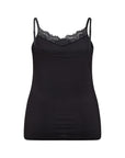 Spitzentop Plus Size in Schwarz