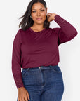 Longshirt Plus Size in Aubergine