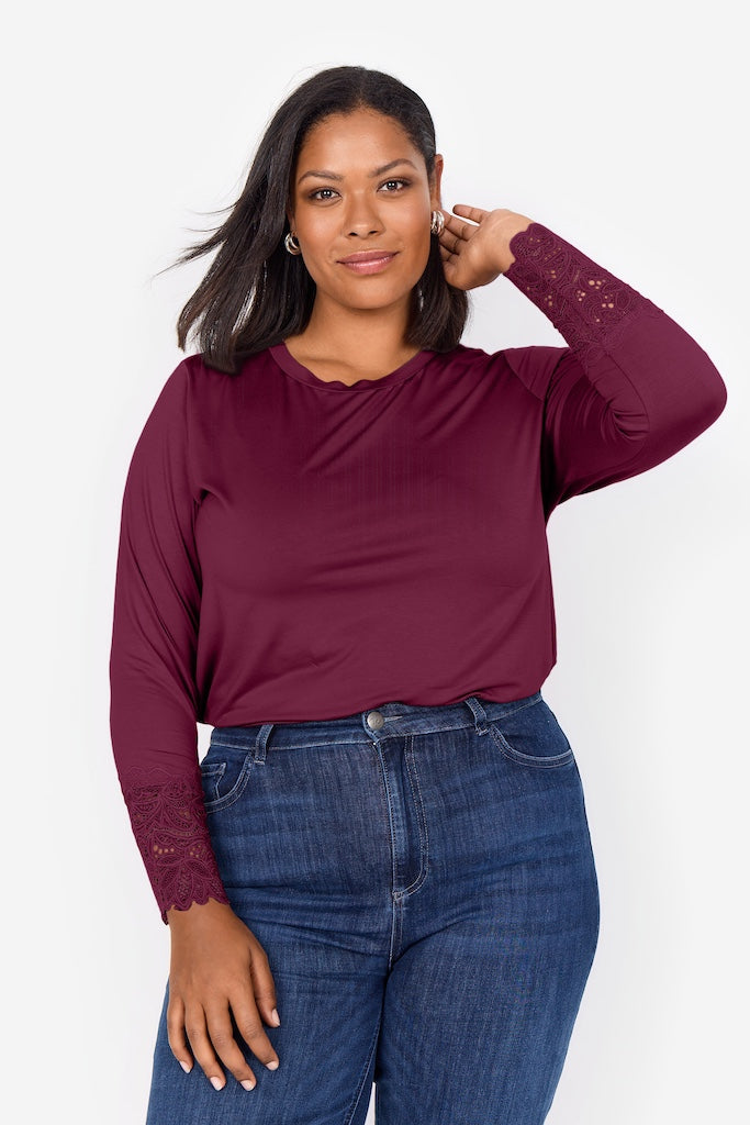 Longshirt Plus Size in Aubergine