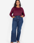 Longshirt Plus Size in Aubergine