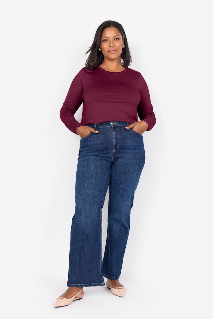 Longshirt Plus Size in Aubergine