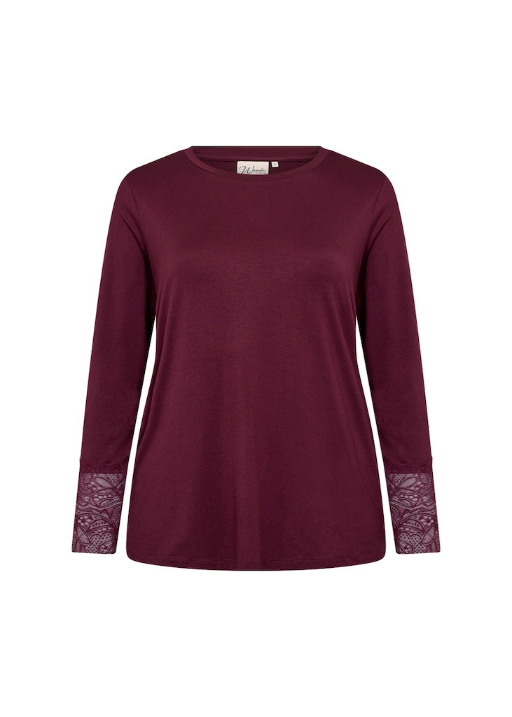 Longshirt Plus Size in Aubergine