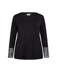 Longshirt Plus Size in Schwarz