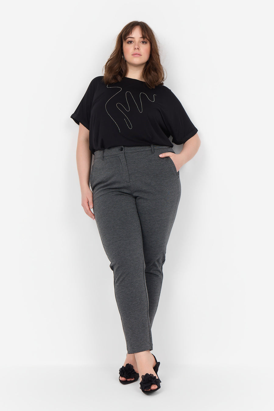 Shirt Plus Size mit Glitzerapplikation