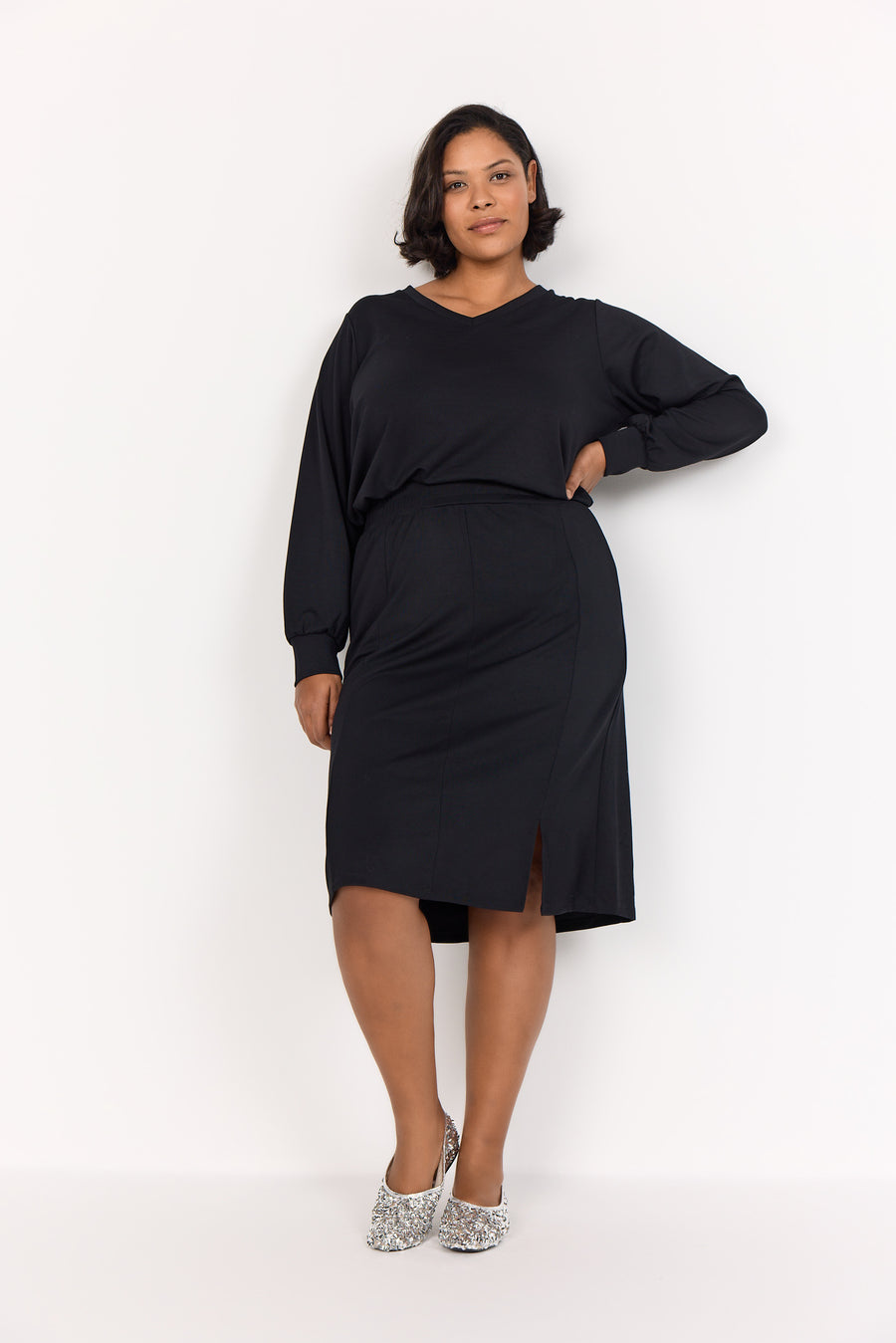 Plus Size Banu Rock in Schwarz