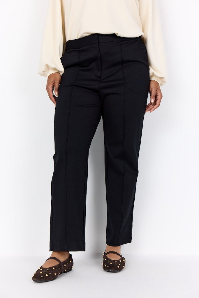 feine Hose in Schwarz mit Bügelfalte Plus Size