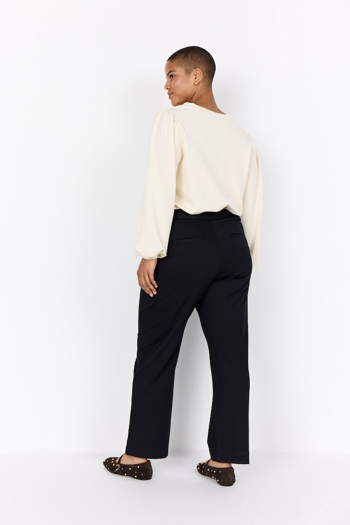 feine Hose in Schwarz mit Bügelfalte Plus Size