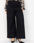 weite feine Hose in Schwarz Plus Size