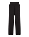 Plus Size Feine Hose mit weitem Bein in Schwarz