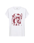 Plus Size Shirt mit Print in Bordeaux