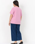 Plus Size Shirt mit Print in Rosa
