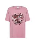 Plus Size Shirt mit Print in Rosa