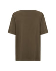 Plus Size Shirt mit Print in Khaki